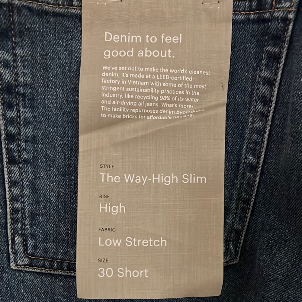 Everlane The Way-High Slim Jeans | Size 30 Short | High Rise | Dark Wash | NWT - Picture 6 of 9